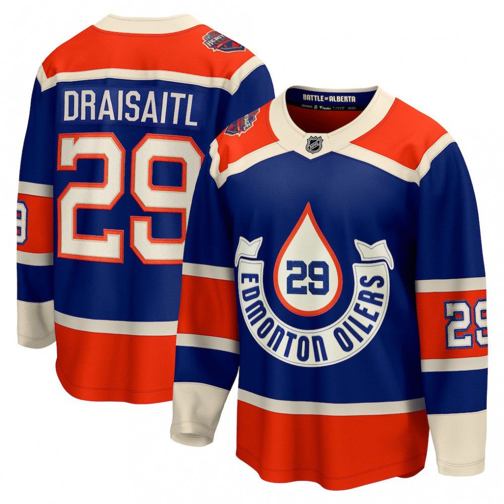 Leon Draisaitl Edmonton Oilers Royal 2023 NHL Heritage Classic Premium Player Jersey-Pro Kit Vault | Brand New 26/27 Sports Jerseys